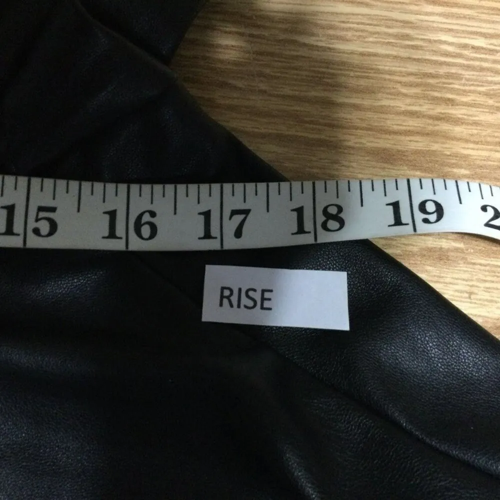 Ryegass Faux Leather Belted Straight Pants Black Quiet Luxury Minimalist Chic Size 20W - Image 15