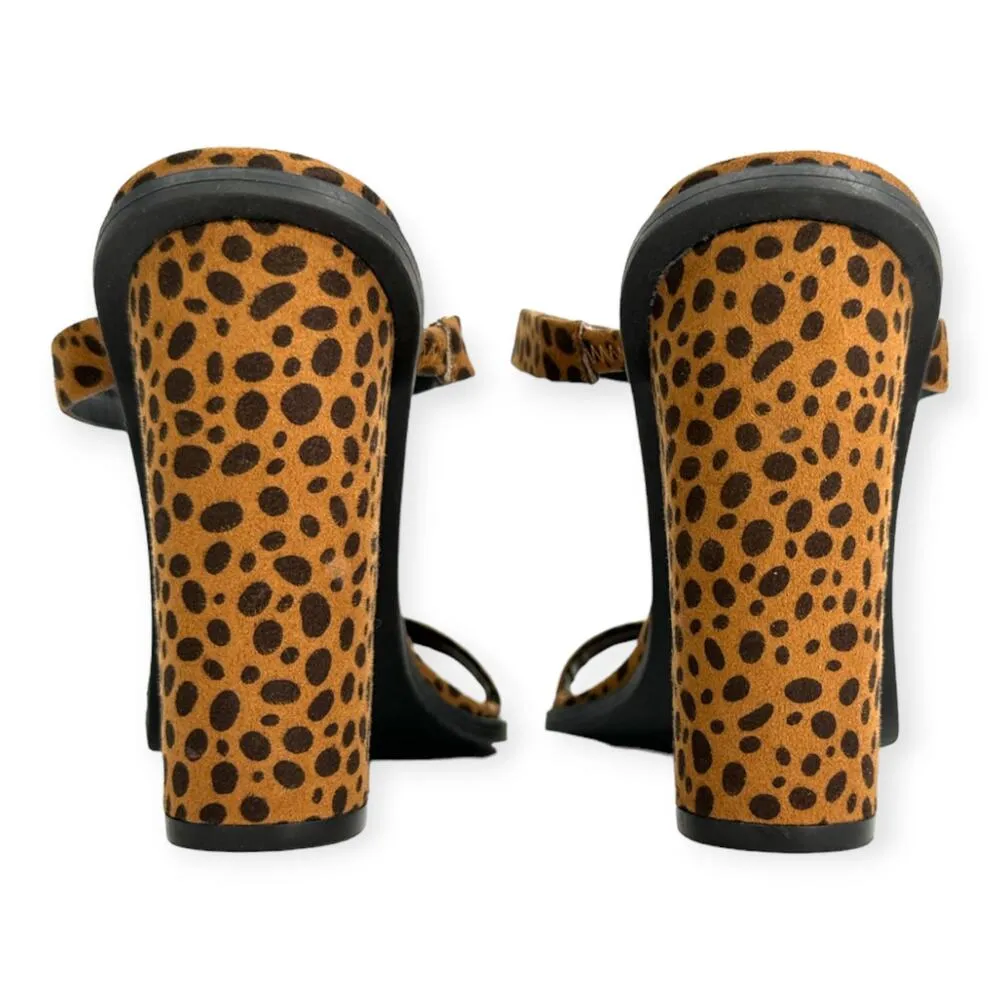 Wild Diva | NWOT | Sz 9 | Animal Print Open Toe Chunky Heel Strappy Dress Pump - Image 5