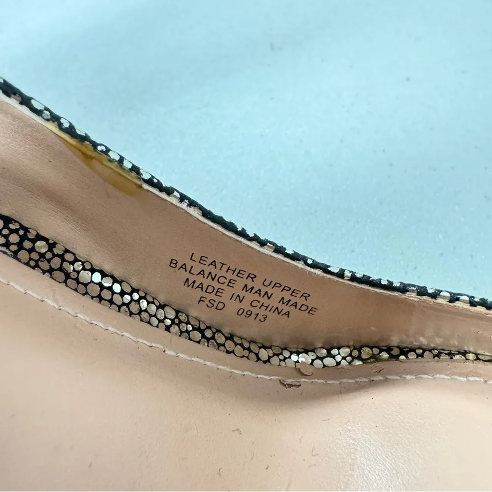 Enzo Angiolini Silver Leather Sparkle Stiletto Heels Women’s 5 Party Shoes Glitz - Image 7