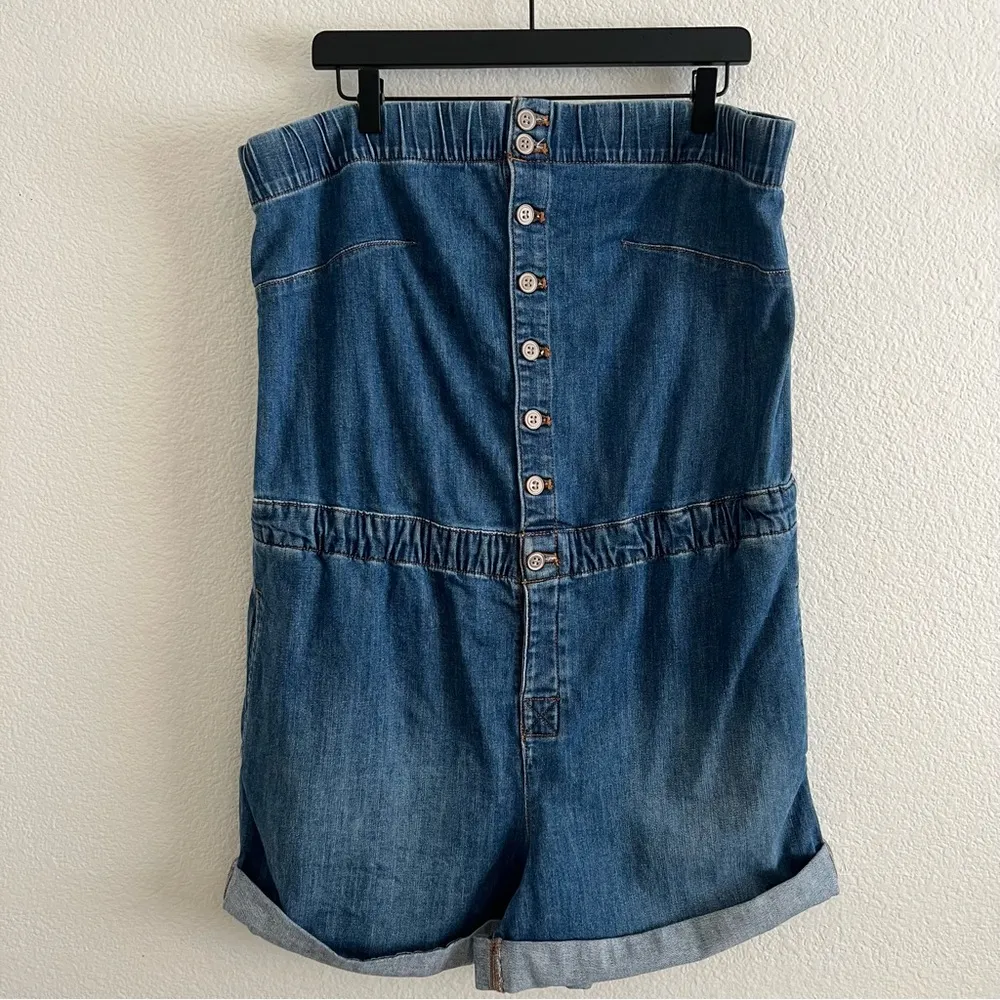 Anthropologie Pilcro Denim Romper XL - Image 4