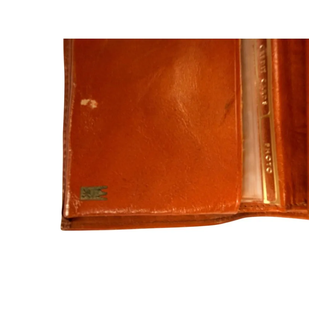 Vintage Royal K Brown Leather & Suede Wallet With Gold Clasp - Image 3