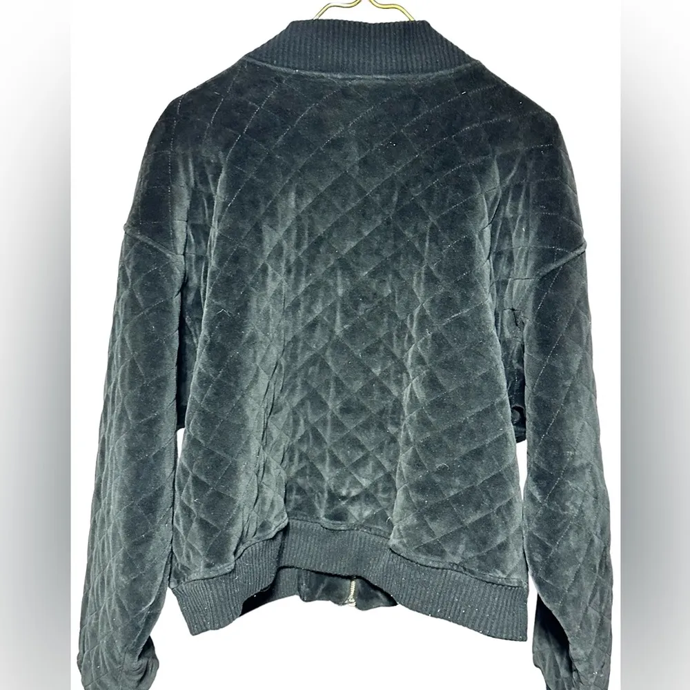 Vintage 90’s Liz Claiborne Puffy Oversized Velvet Jacket Medium - Image 2