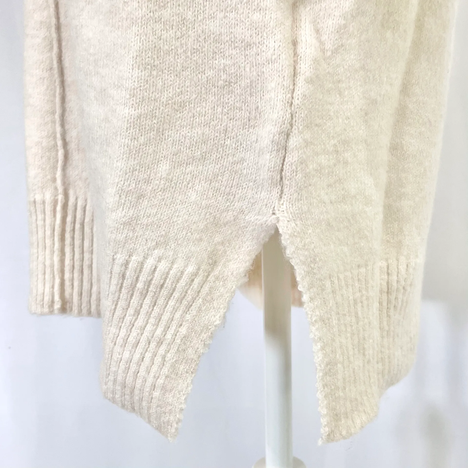 New  Sweater Dress Long Sleeve Center Seam Knit Mini Serene Ivory - Image 7