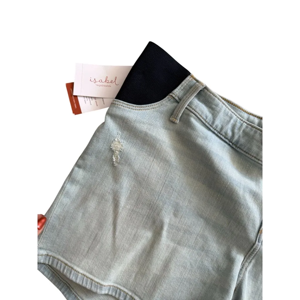 Isabel Maternity  Light Wash Denim Shorts Size 16 NEW NWT - Image 6