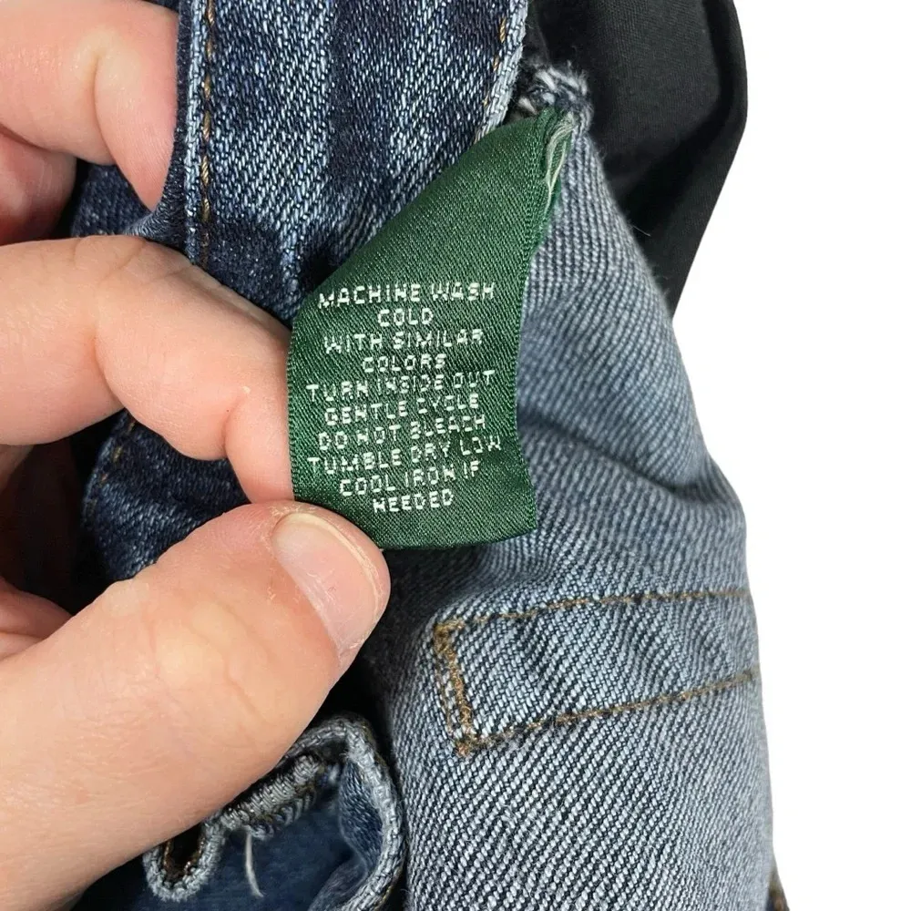 Lauren Ralph Lauren High Rise Distressed Denim Shorts in Dark Wash Size 6 - Image 8