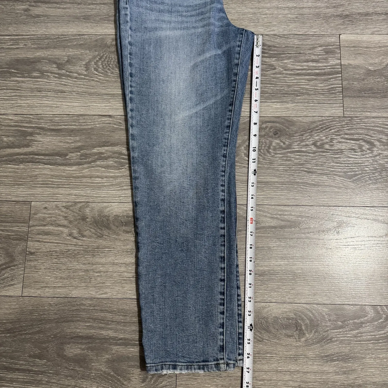 Eunina Women Tyler Super High Rise Mom Ankle Denim Jeans‎ Size 13 Cotton Blend - Image 12