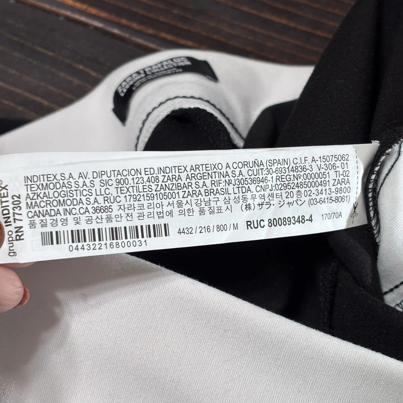 Zara Trafaluc Collection Legging Women's Black Side White Stripe Ponte Size M - Image 6