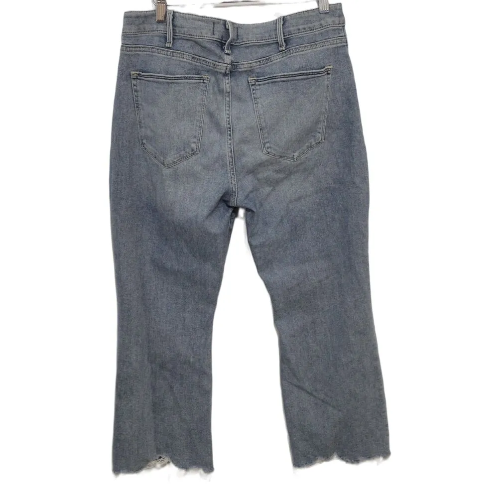 Womens Abercrombie & Fitch Simone High Rise Ankle Flare Blue Jeans Size 31 12 S - Image 2