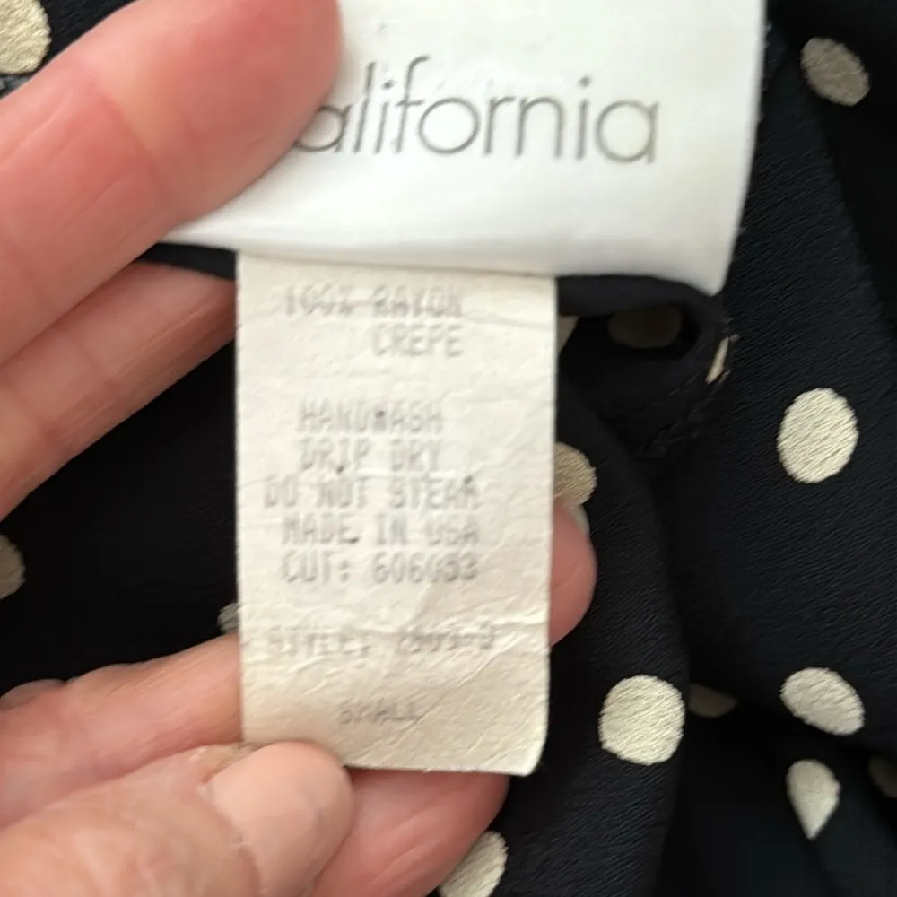 Vintage 80s/90s Zoe Black Ploka Dot Midi Maxi Dress - Image 4