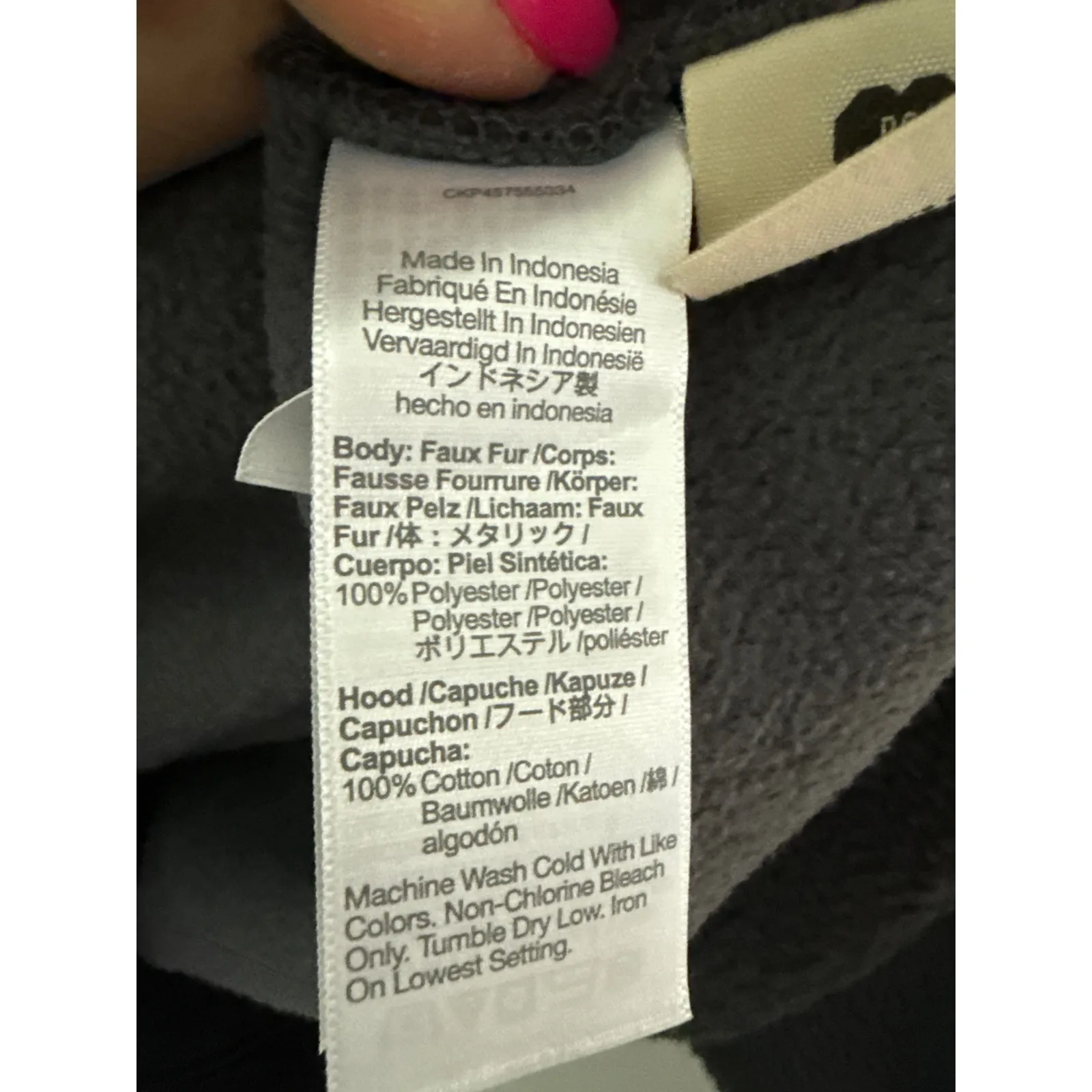 Madewell Resourced Oversize Fleece Bubble-Sleeve Hoodie Sweatshirt Coal Size XXS - Image 10