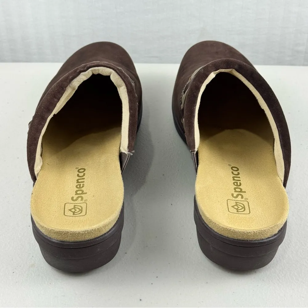 Spenco Topanga Iron Gate Brown Suede Slip - Image 5