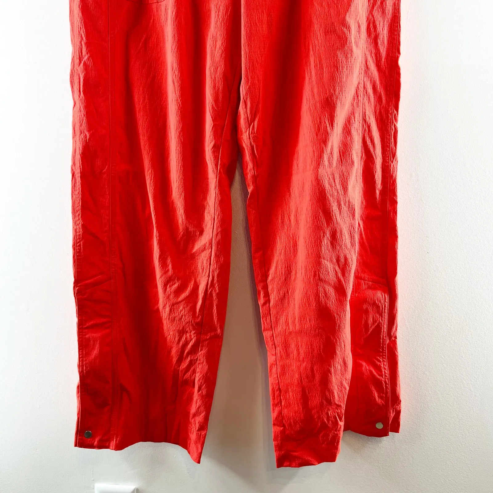 Athleta Trekkie High Rise Parachute Wide Leg Pants Red 12 - Image 9
