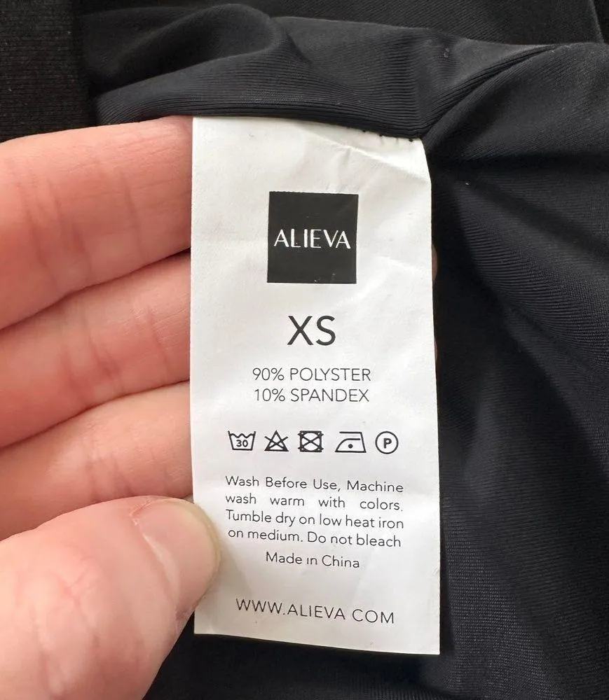 NEW Alieva Elvia One Sleeve Midi Dress Black Size XS - Image 7