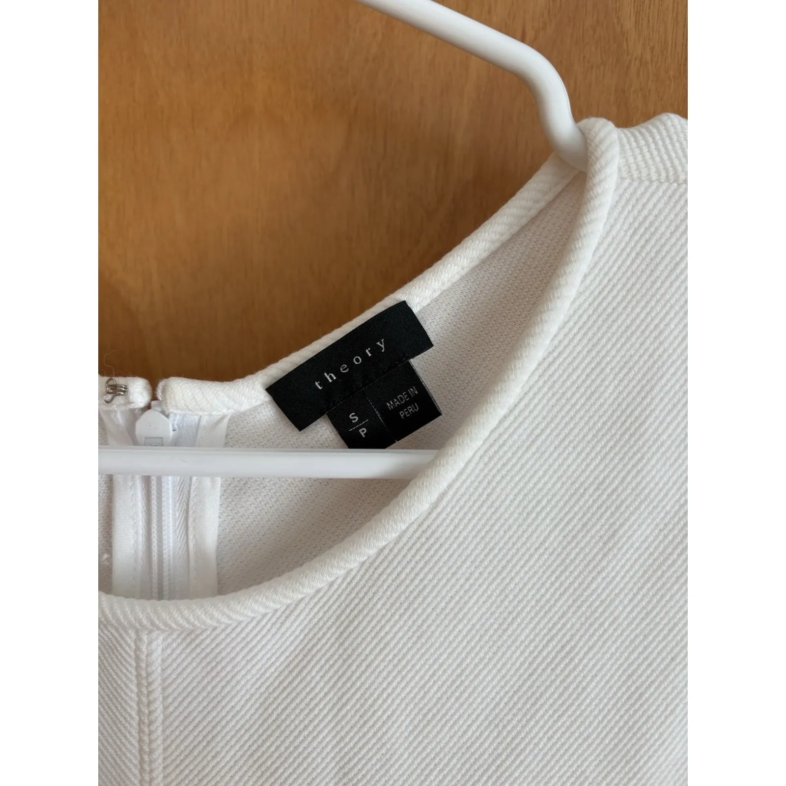 Theory Womens Calna White Fit And Flare Sleeveless Stretch Viscose Dress‎ Small - Image 7