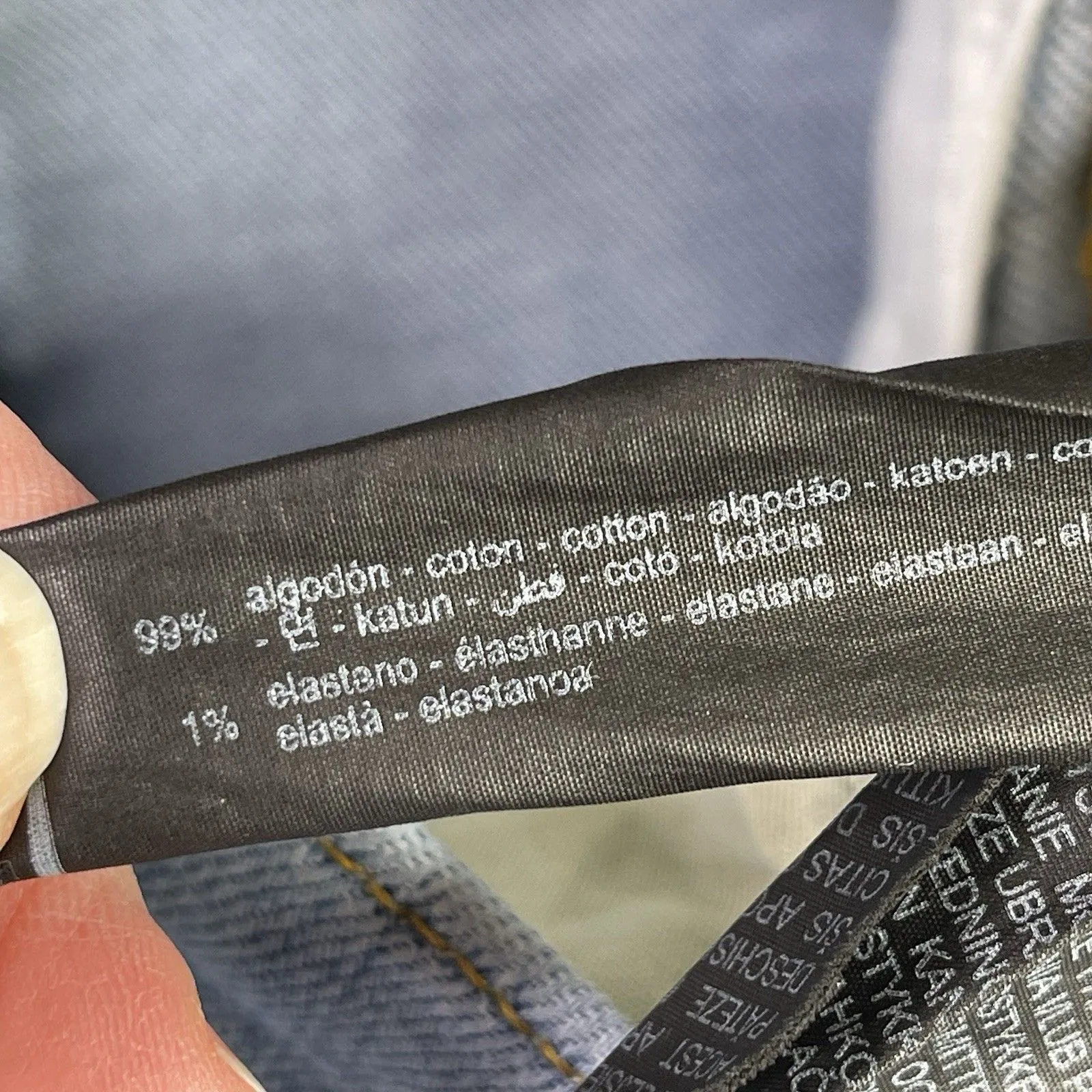 ZARA The DREED Flare Jeans Women’s 6 Blue Raw Hem Cropped Light Wash Stretch - Image 7