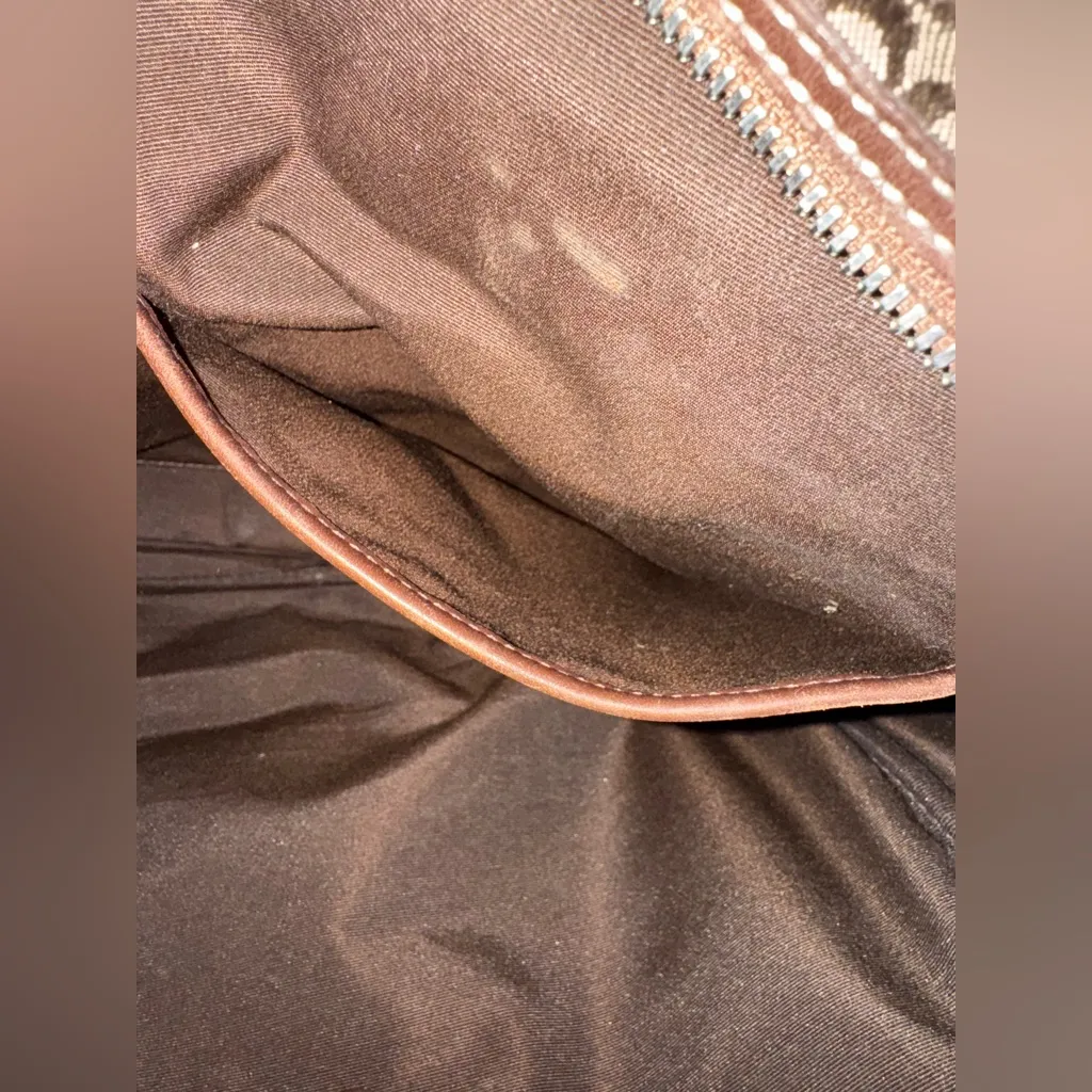 Coach Vintage #F70058 Hudson C Signature Commuter Briefcase Brown Tan Bag Unisex - Image 9