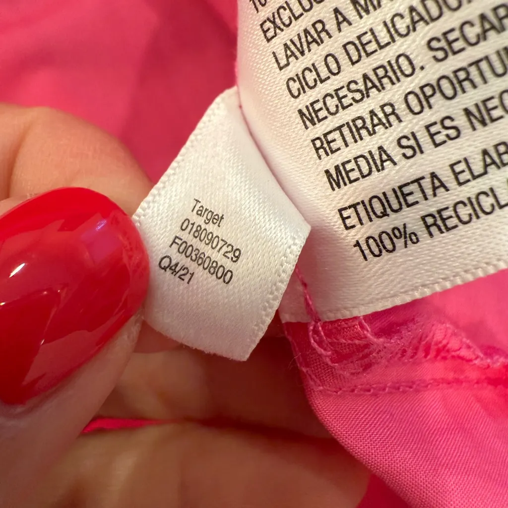 A‎ NEW DAY from TARGET Puff Sleeve Smocked Back Tiered Dress in Pink size XS - Image 7