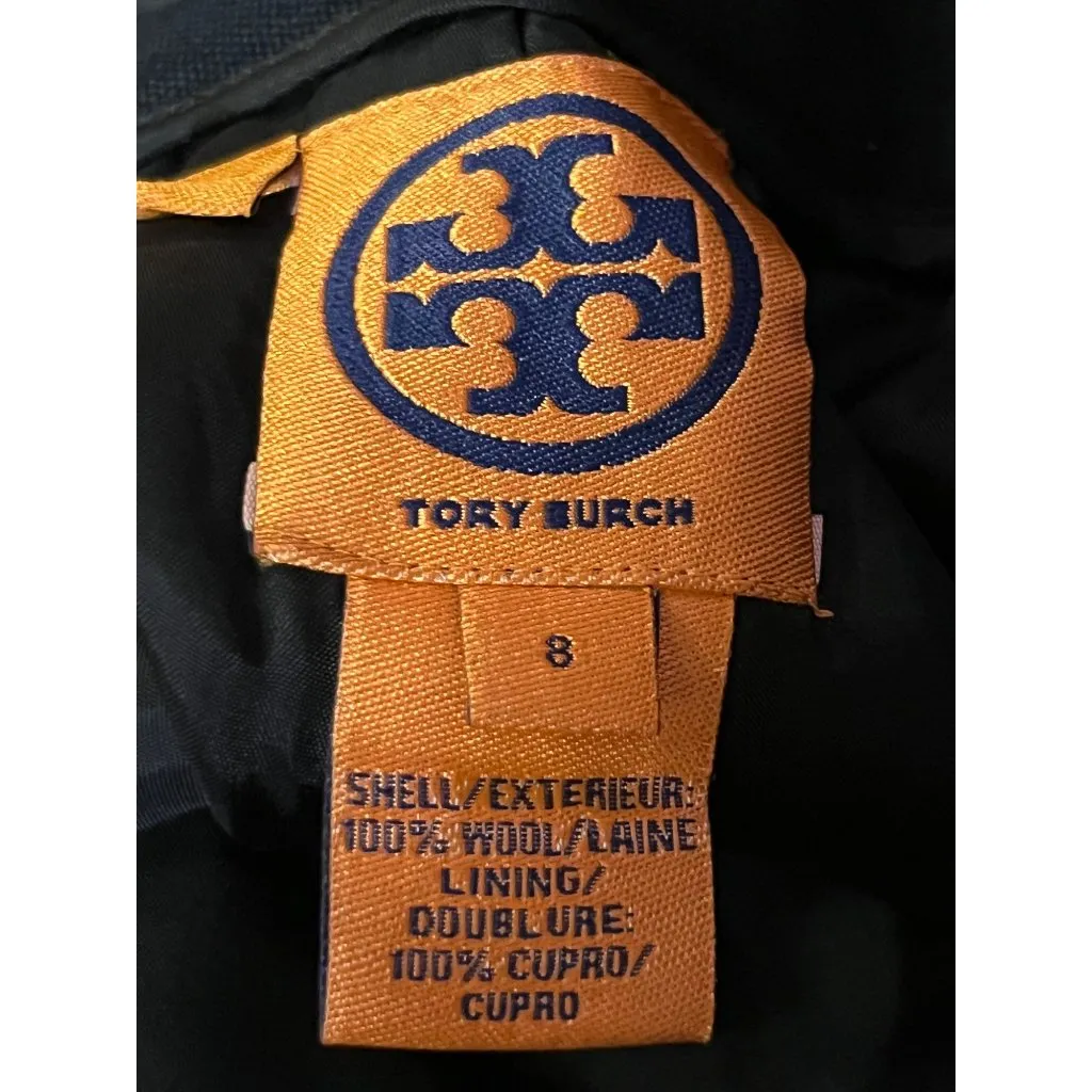 Tory Burch Pants Womens 8 Used Black Wool Lined Wide Leg Career Classic - Image 7