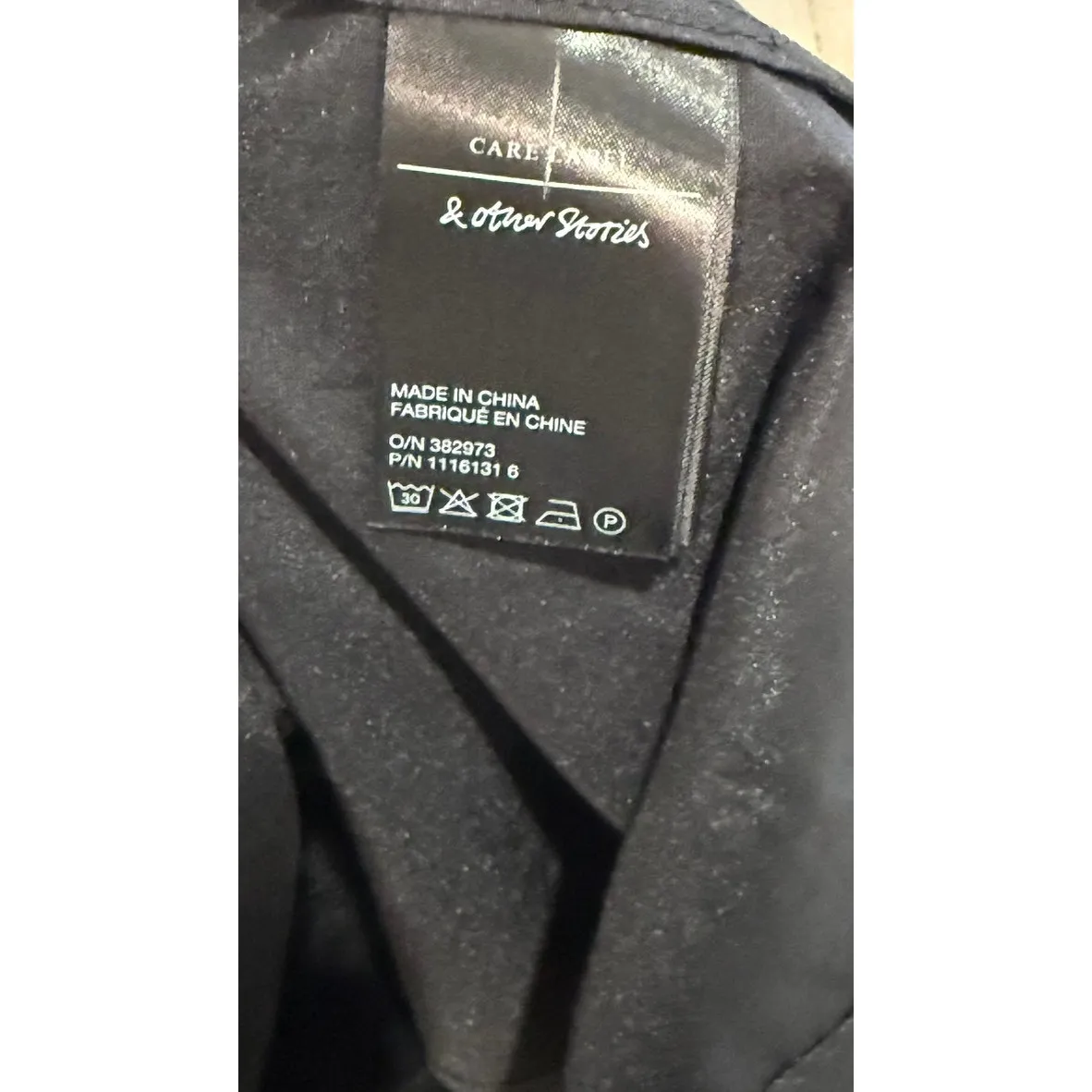 NWT Atelier‎ & Other Stories Women's Black Trench Coat Size 6 Asymmetrical Zip - Image 7