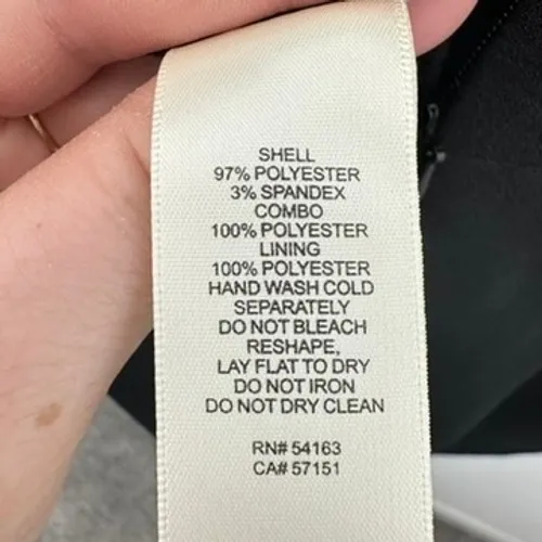 Eliza J Black Jumpsuit‎ Sheer Polka Dot Sleeve Bell Cuff Career Party Cocktail - Image 9