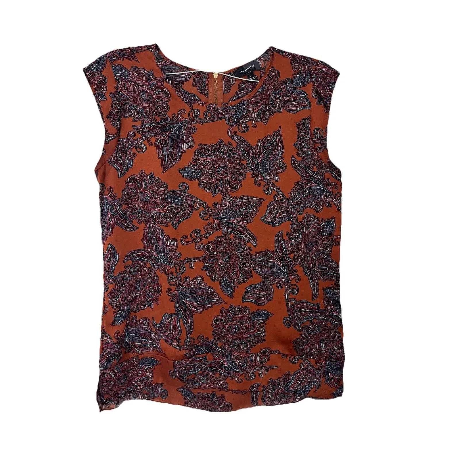The Limited Paisley Print Layering Tank/shell Size S Career Satin - Image 2