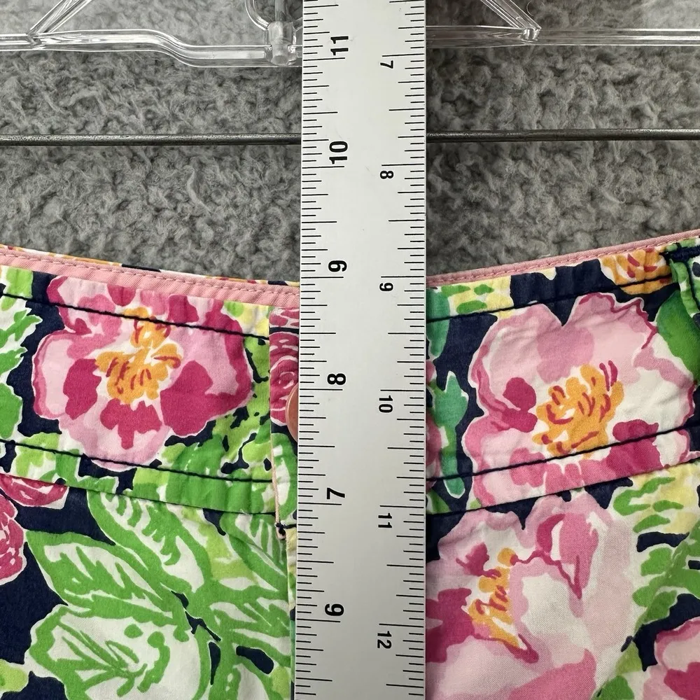 Lilly Pulitzer Callahan Shorts Floral Preppy Beach Resort 100% Cotton Women's 12 - Image 8