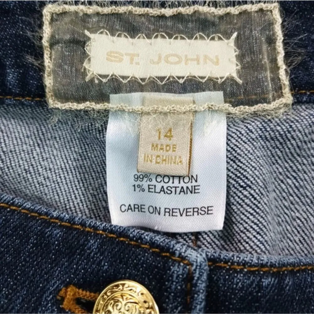 J956 Vintage St. John Sport High Rise Flare Jeans size 14 - Image 7