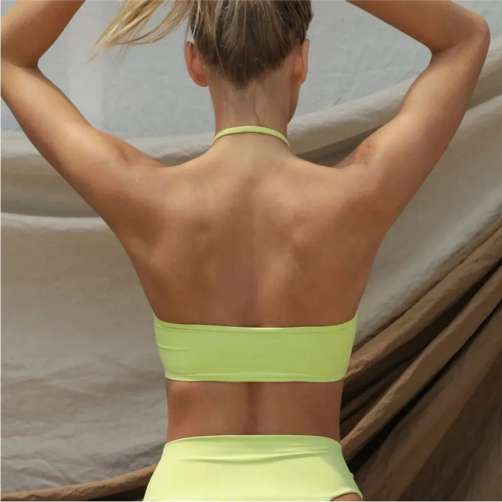 Free People x Toast Swim Apex Top in Daiquiri green size medium nwt - Image 6