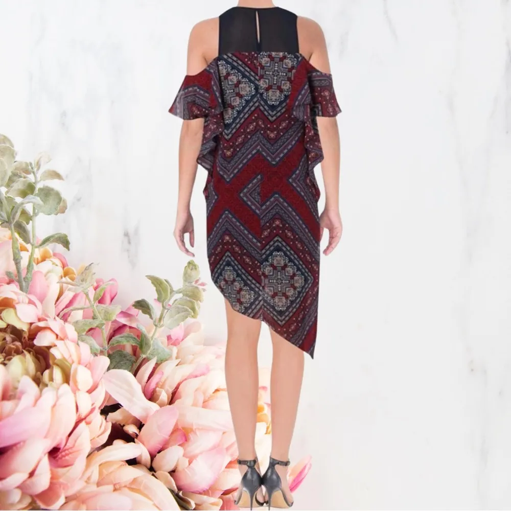 asymmetrical Red Multi Midi SZ M - Image 2