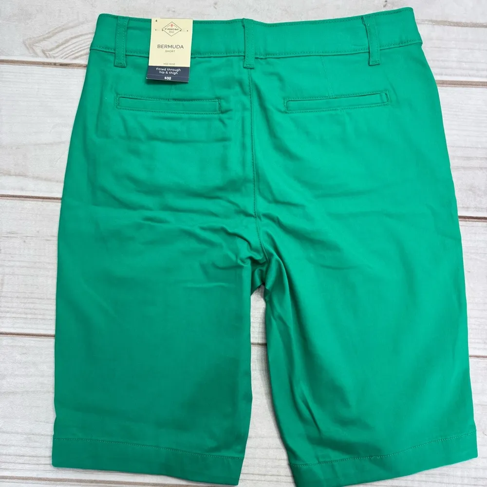 Bright Green Bermuda Shorts Secretly Slender by St. John’s Bay St Patty’s Day - Image 2