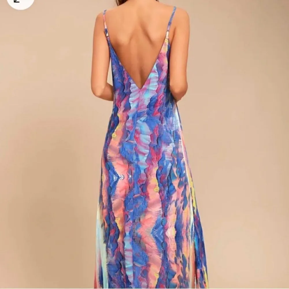 #317 LULU'S Watercolor Maxi Dress - Image 3