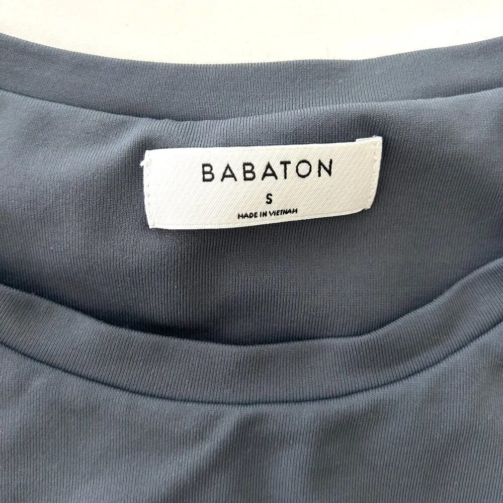 Aritizia Babaton Contour Crewneck 90's Sleeveless Bodysuit Charcoal Grey Size S - Image 3