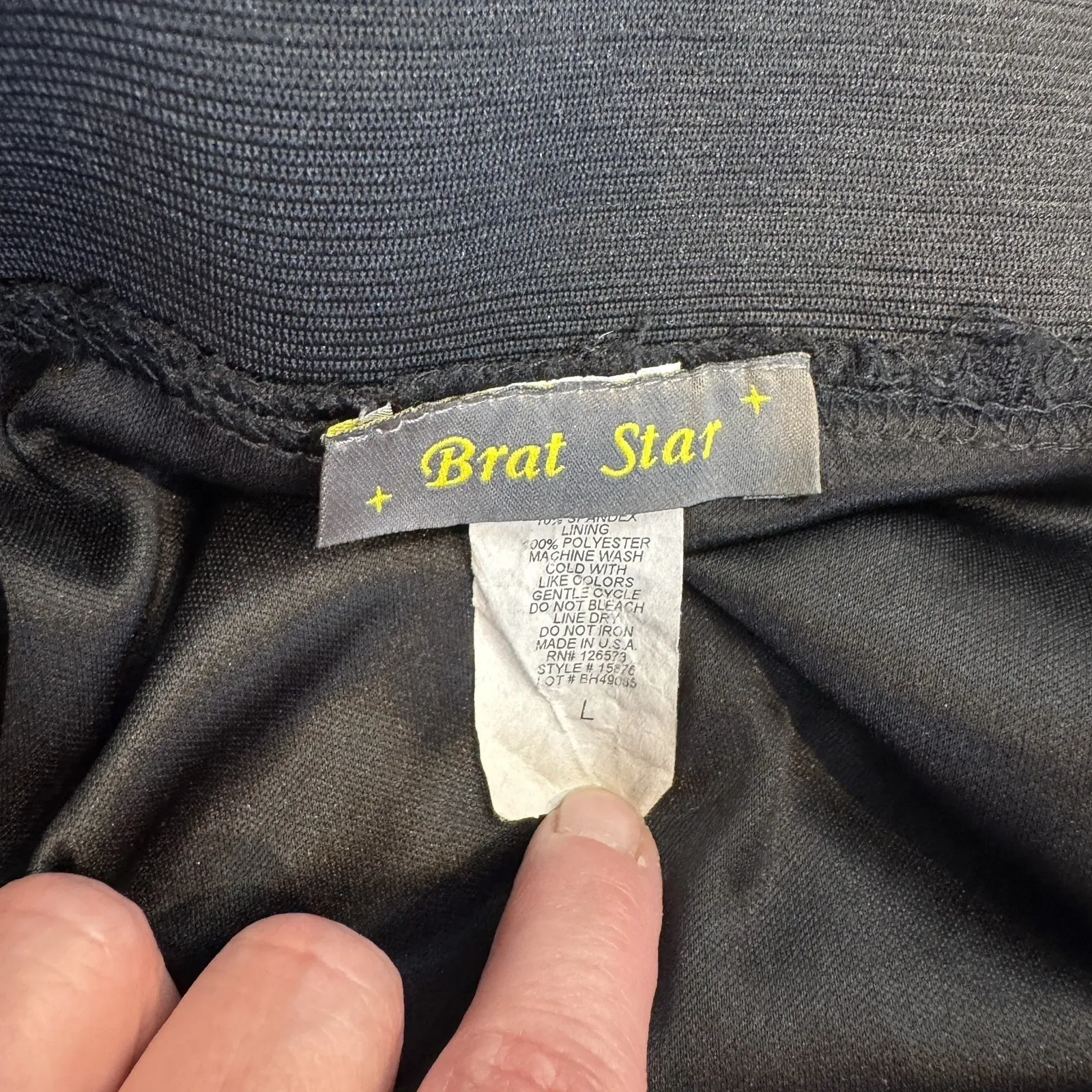 Vintage Y2K Brat Star High Low Skirt Womens L Lace Black Lace Whimsigoth Witchy - Image 7