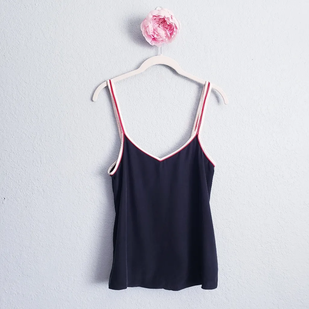 Rag & Bone Luca Black Silk V-neck Cami - Image 3