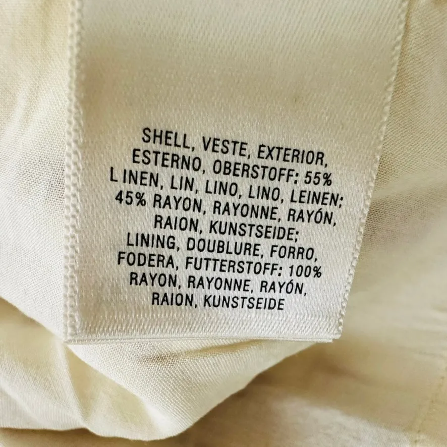 Anthropologie Oahu Linen Maxi Dress Cream Red Floral Size 12 NEW Boho Beach - Image 8