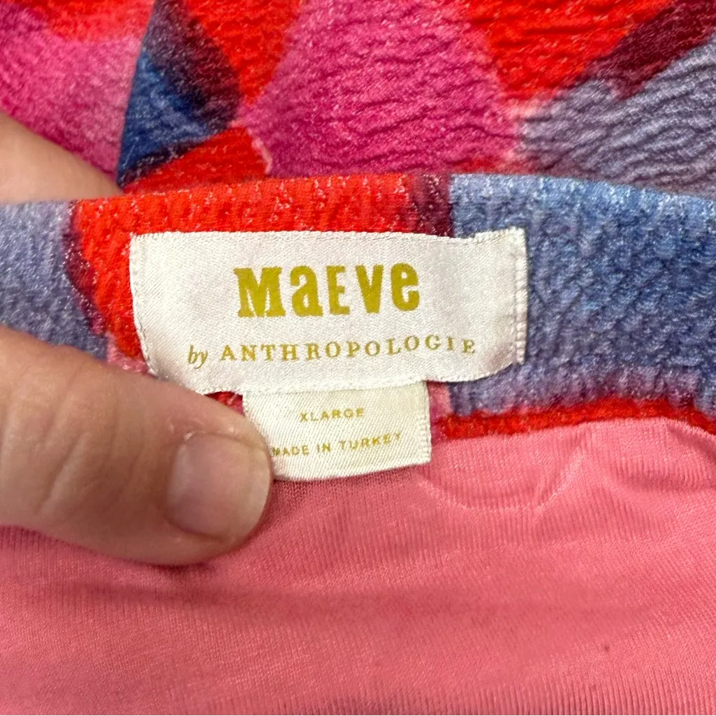 Maeve Anthropologie Ted and blue check skirt size XL - Image 6