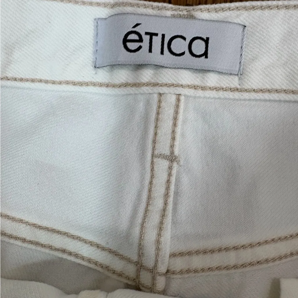 Ética Vintage White Finn Slim Straight Ankle Jeans Size 31 Vintage White NWT - Image 4