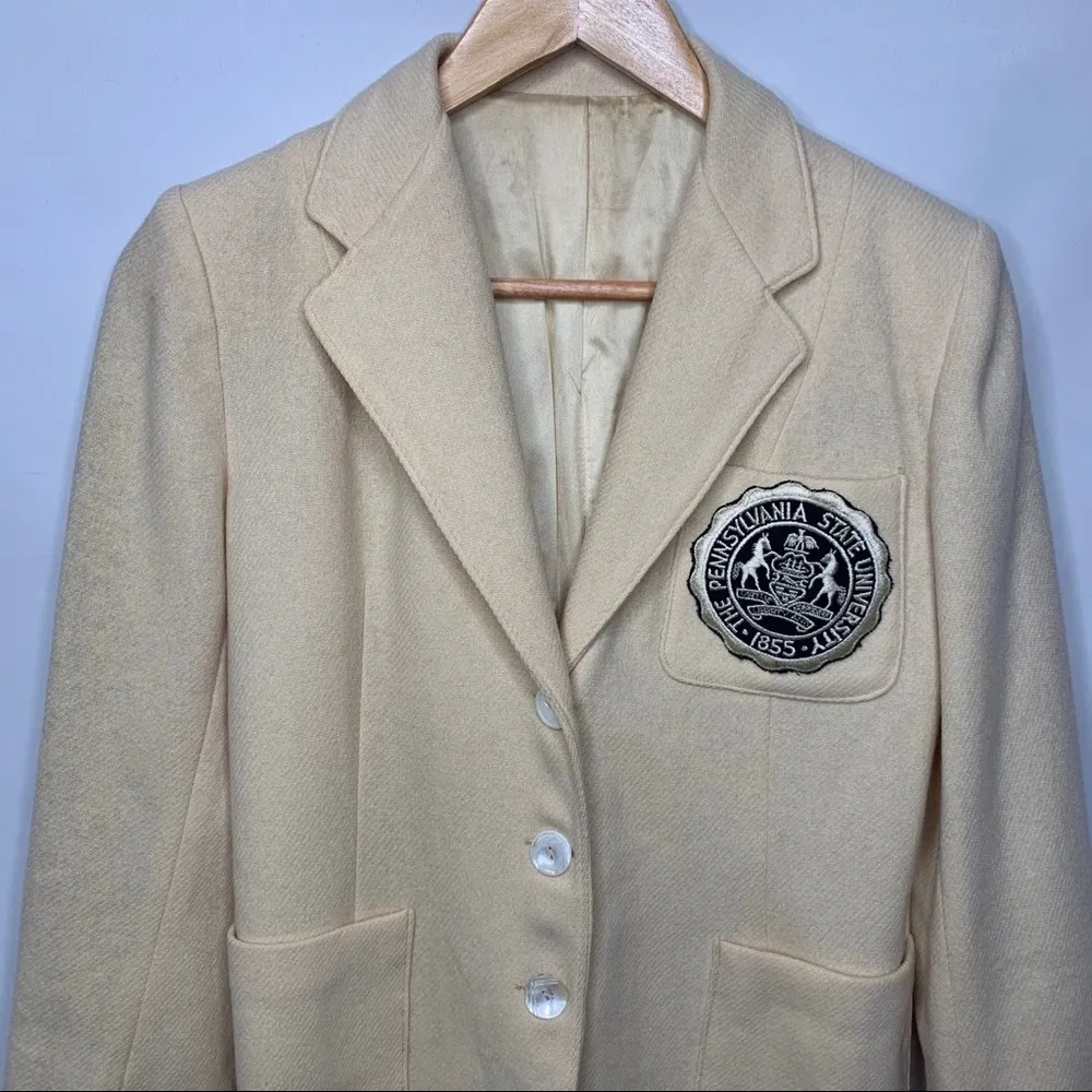 Kelita New York Vintage 70’s Penn State Blazer Yellow Size undefined - Image 10
