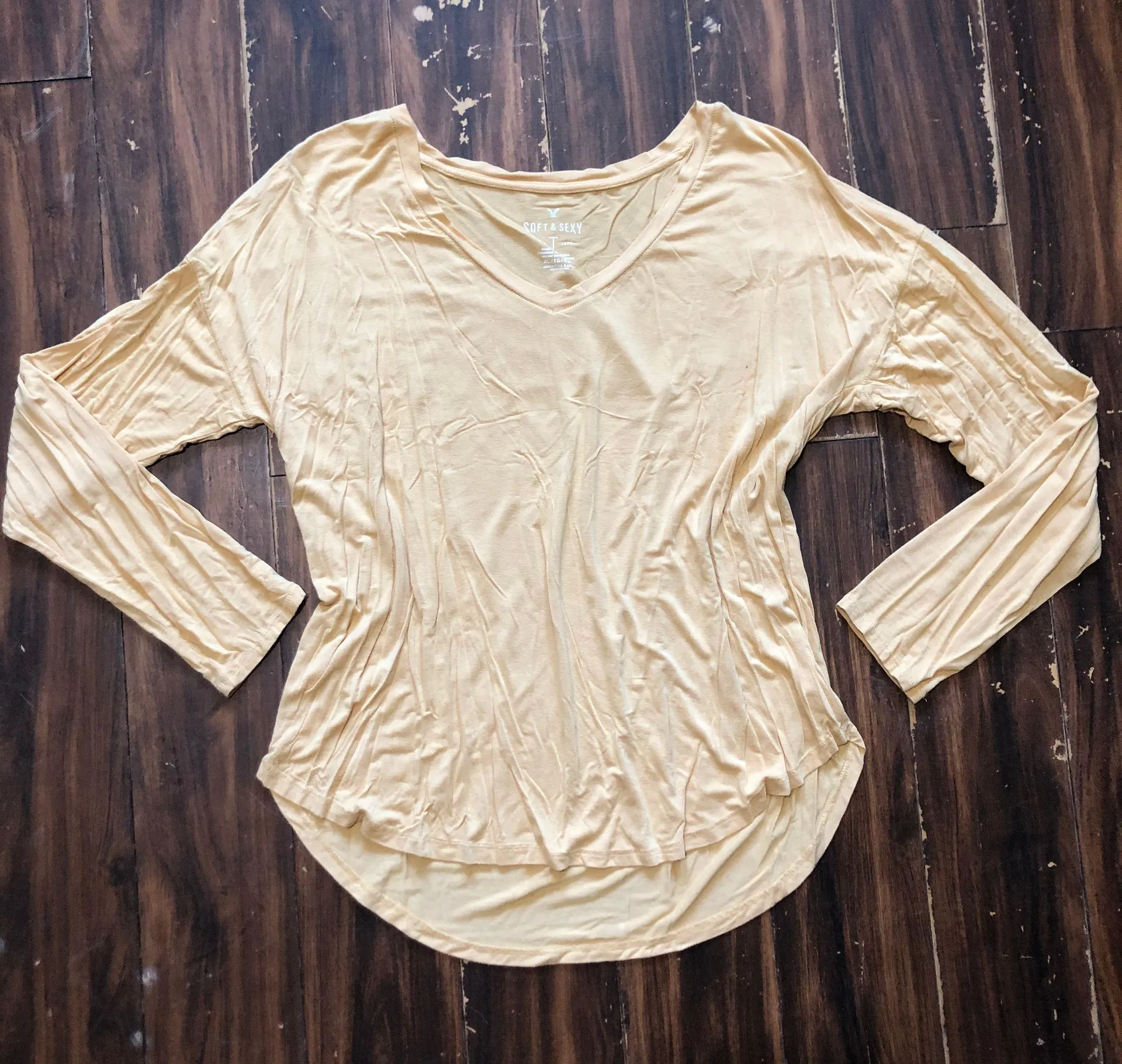 AE Soft & Sexy Yellow Long Sleeve Tee  - Image 2