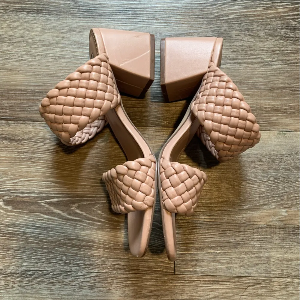 Steve Madden Tielo Woven Fashion Texture Straps Slide Stacked Heeled Sandals 9 - Image 5