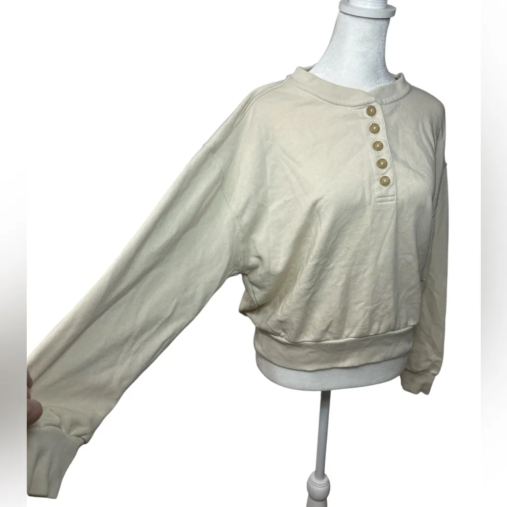 GAP Vintage Soft Henley Sweatshirt - Image 4