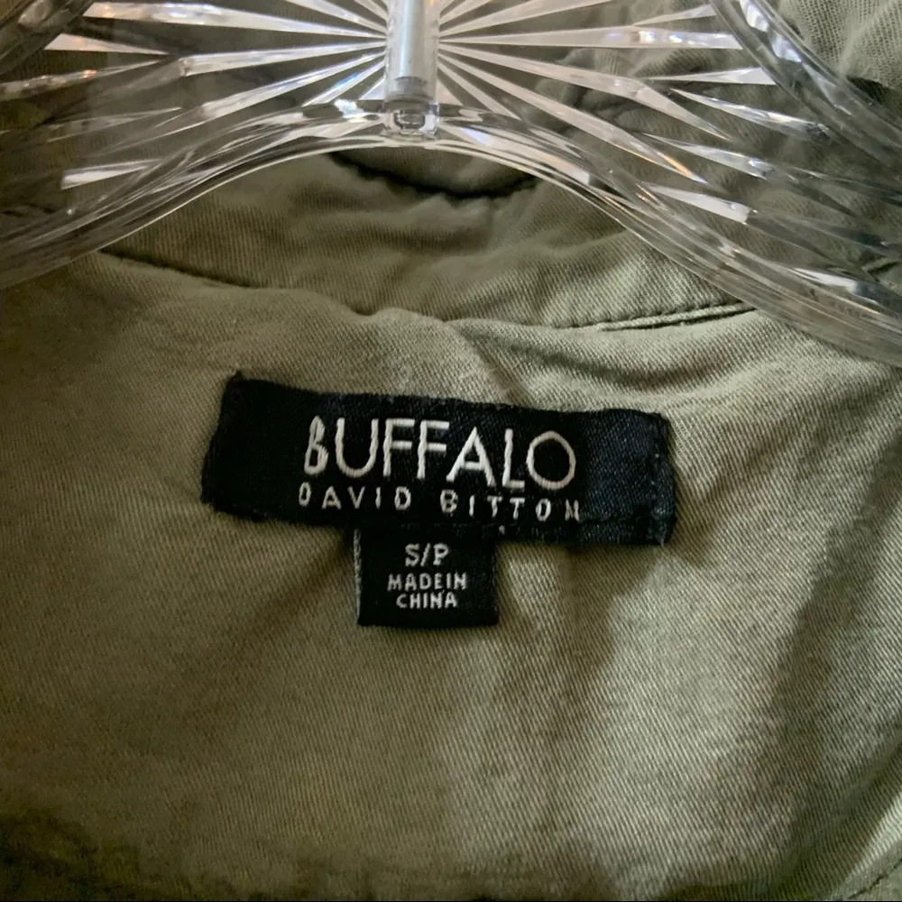 Buffalo David Bitton  Green Button/Cinched Waist Vest S - Image 2