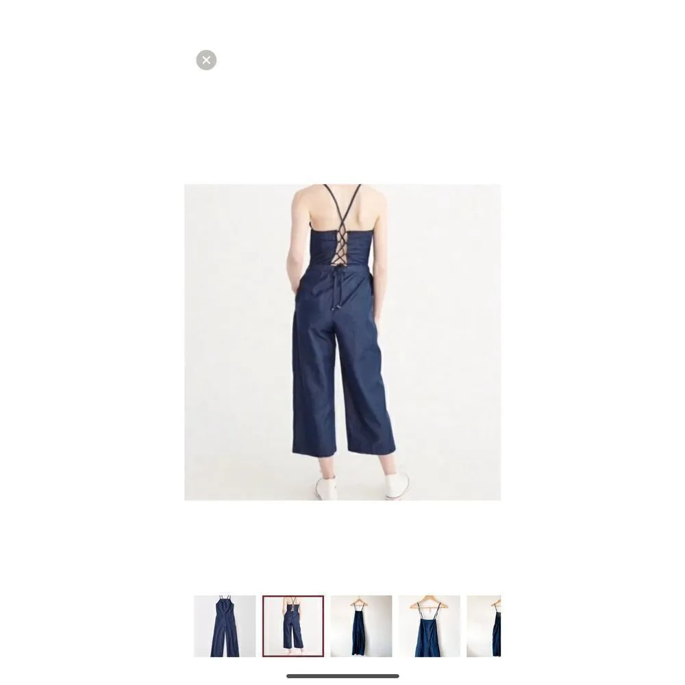 Abercrombie & Fitch Lace Up Back Straight Leg Jumpsuit‎ Size 4 NWT - Image 11