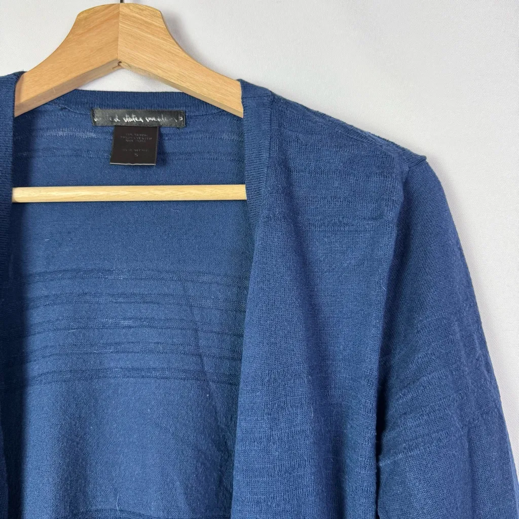 United States Sweaters Royal Blue Open Front Cardigan Sweater S - Image 3