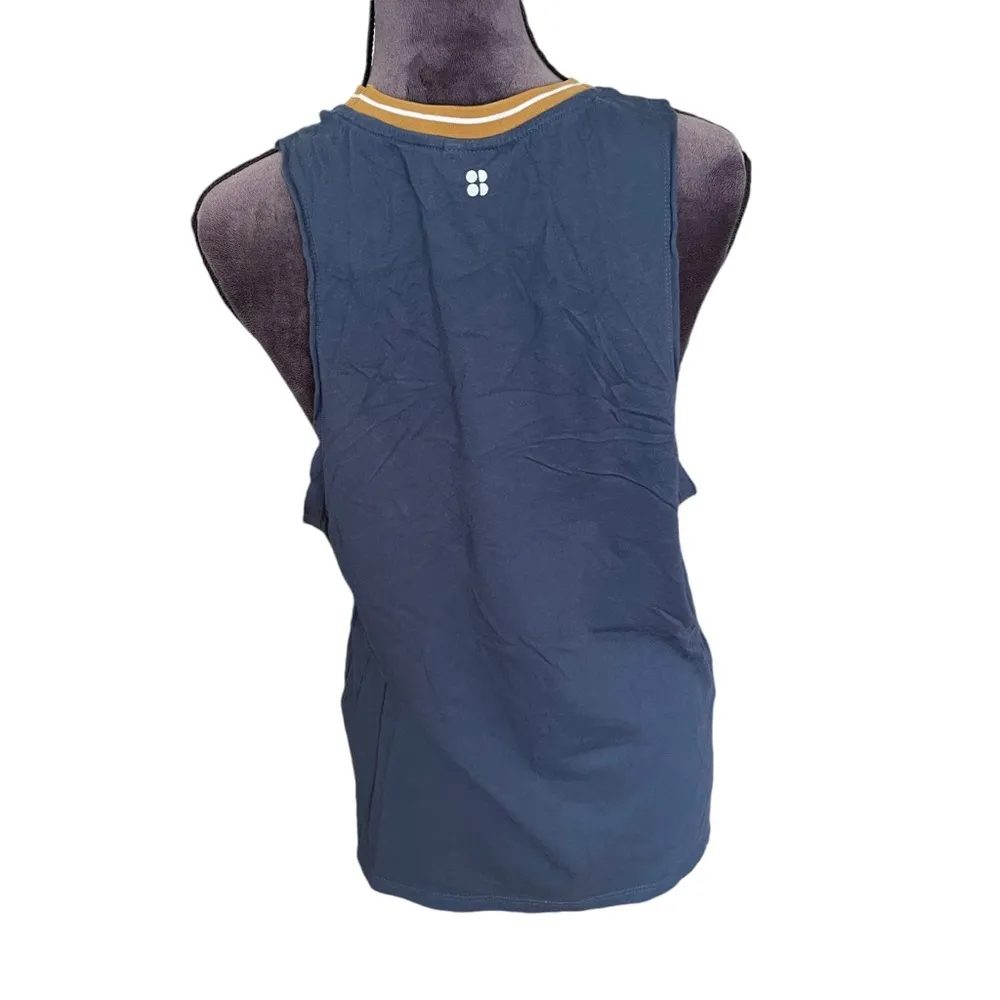 Sweaty Betty Blue Muscle‎ Tee with Scoop Neck Size S - Image 3