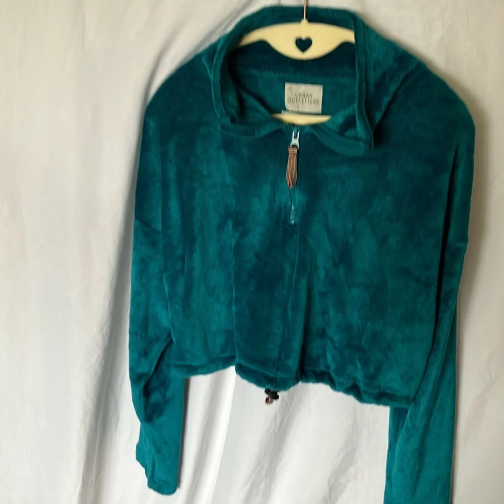 Urban Outfitters: Teal Fleece Pullover- Cropped- Boxy- S - Image 8