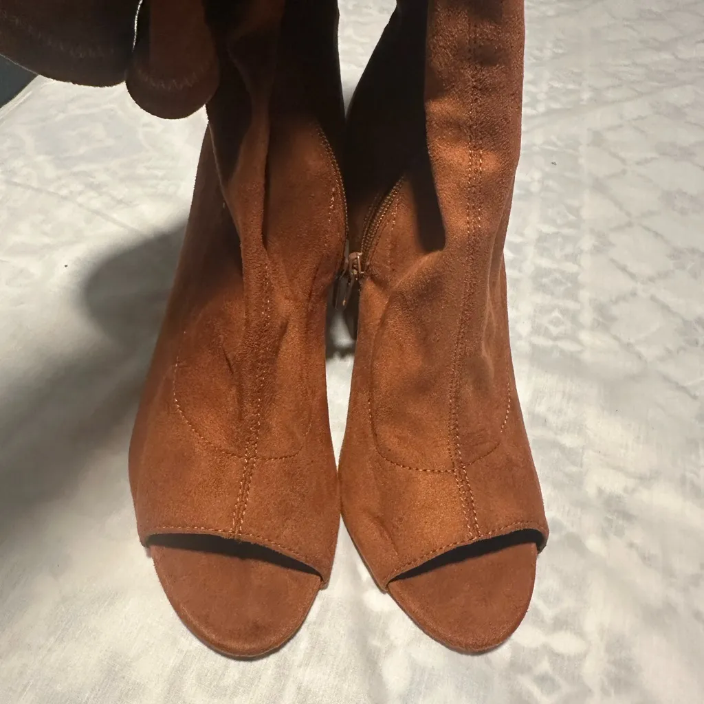 Olivia marrón Over the Knee heel Boots Brown Size 7 - Image 5