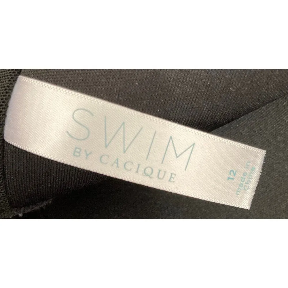 New Swim by Cacique Swimsuit Top Womens 12 Sheer Shelf Bra No Wire Lightly Lined - Image 7
