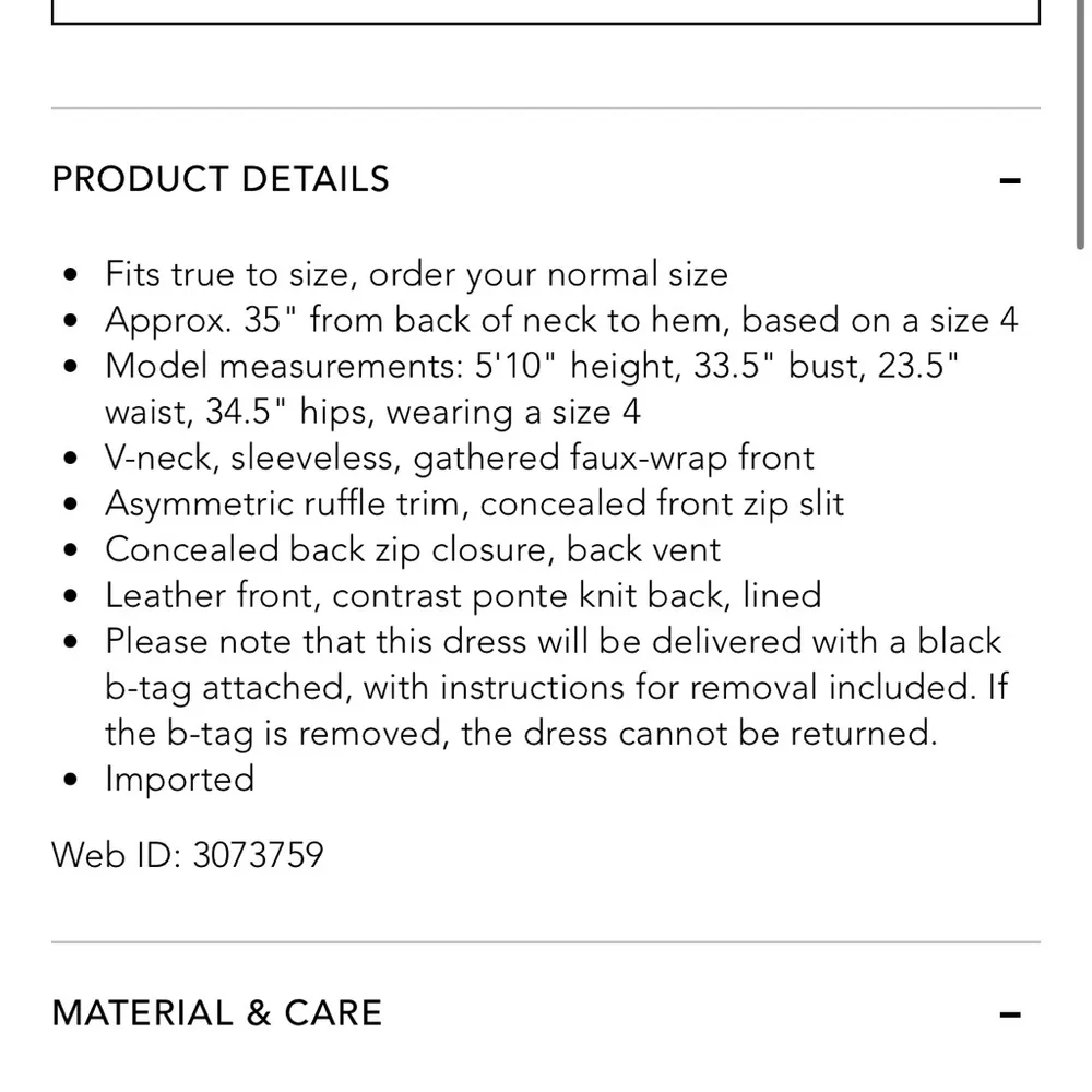 Elie Tahari Black Marsala Leather Ponte Dress - Image 3