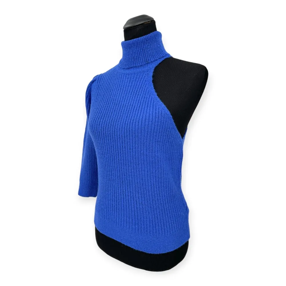 Melrose and Market | NWT | Medium | One-Shoulder Ribbed Knit Turtleneck Sweater - Image 2